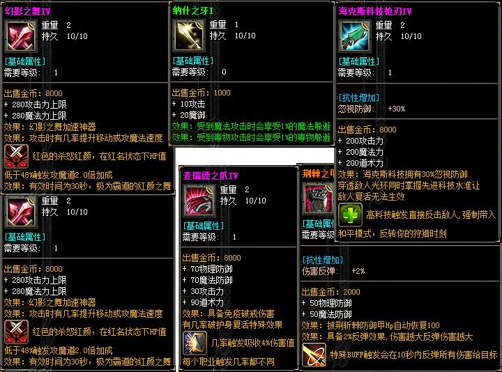 暗黑破坏之神属性展示